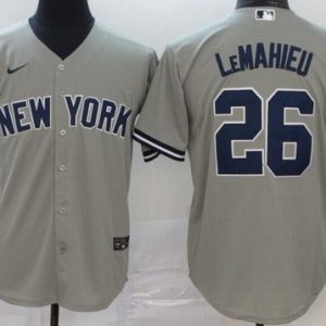 New York Yankees #26 DJ LeMahieu Gray Player Name 2020 Cool Base Jersey