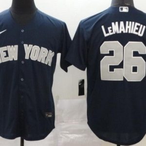 New York Yankees #26 DJ LeMahieu Navy Player Name 2020 Cool Base Jersey