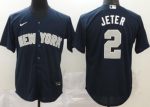 New York Yankees #2 Derek Jeter Navy Player Name 2020 Cool Base Jersey