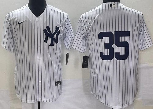 New York Yankees #35 Cody Bellinger White Cool Base Jersey