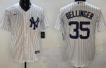 New York Yankees #35 Cody Bellinger White Player Name Cool Base Jersey