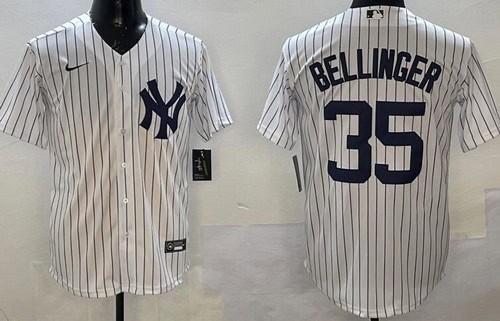 New York Yankees #35 Cody Bellinger White Player Name Cool Base Jersey