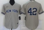 New York Yankees #42 Mariano Rivera Gray 2020 Cool Base Jersey