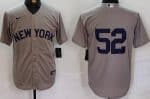New York Yankees #52 Cc Sabathia Gray Field of Dreams Cool Base Jersey
