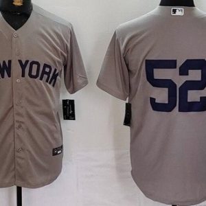 New York Yankees #52 Cc Sabathia Gray Field of Dreams Cool Base Jersey