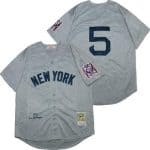 New York Yankees #5 Joe DiMaggio Gray 1939 Throwback Jersey
