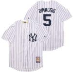 New York Yankees #5 Joe DiMaggio White Cooperstown Throwback Cool Base Jersey