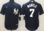 New York Yankees #7 Mickey Mantle Navy Player Name Cool Base Jersey
