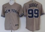 New York Yankees #99 Aaron Judge Gray Player Name 2020 Cool Base Jersey