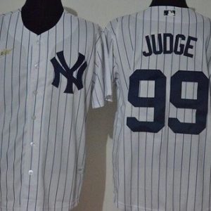 New York Yankees #99 Aaron Judge White Player Name 2020 Cooperstown Collection Jersey