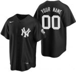 New York Yankees Customized Black Cool Base Jersey
