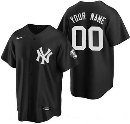 New York Yankees Customized Black Cool Base Jersey