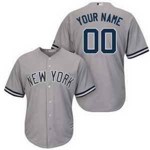 New York Yankees Customized Gray Cool Base Jersey