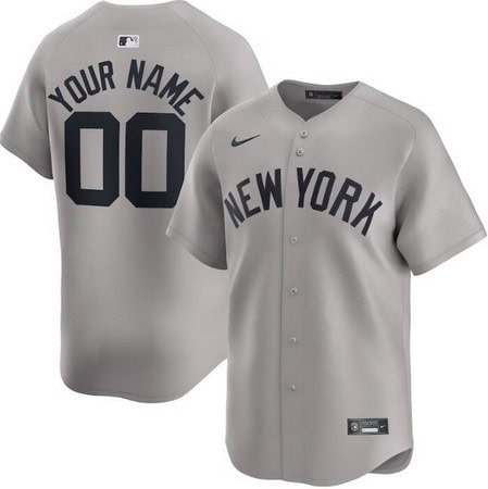 New York Yankees Customized Gray Limited Jersey