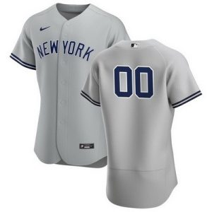 New York Yankees Customized Gray Road 2020 FlexBase Jersey