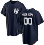 New York Yankees Customized Navy Alternate Cool Base Jersey