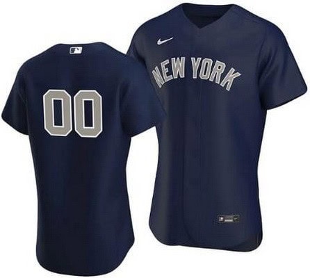 New York Yankees Customized Navy Authentic Jersey
