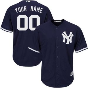 New York Yankees Customized Navy Blue Cool Base Jersey