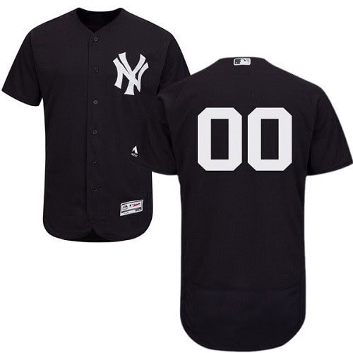 New York Yankees Customized Navy Blue FlexBase Jersey