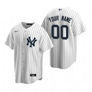 New York Yankees Customized White Stripes 2020 Cool Base Jersey