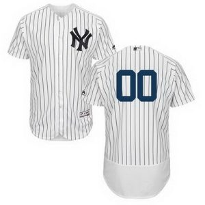 New York Yankees Customized White Stripes FlexBase Jersey