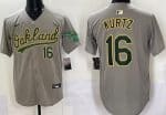 Oakland Athletics #16 Nick Kurtz Gray Limited Jersey