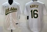 Oakland Athletics #16 Nick Kurtz White Cool Base Jersey