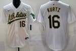 Oakland Athletics #16 Nick Kurtz White Limited Jersey