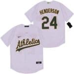 Oakland Athletics #24 Rickey Henderson White 2020 Cool Base Jersey