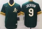 Oakland Athletics #9 Reggie Jackson Green 2021 Cooperstown Collection Jersey