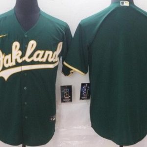 Oakland Athletics Blank Geen Alternate Cool Base Jersey