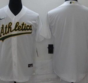 Oakland Athletics Blank White Cool Base Jersey