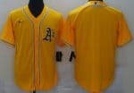 Oakland Athletics Blank Yellow Cool Base Jersey