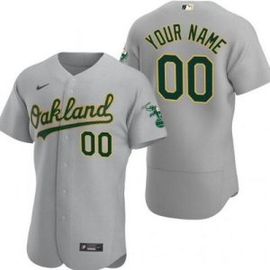 Oakland Athletics Customized Gray Authentic Jersey