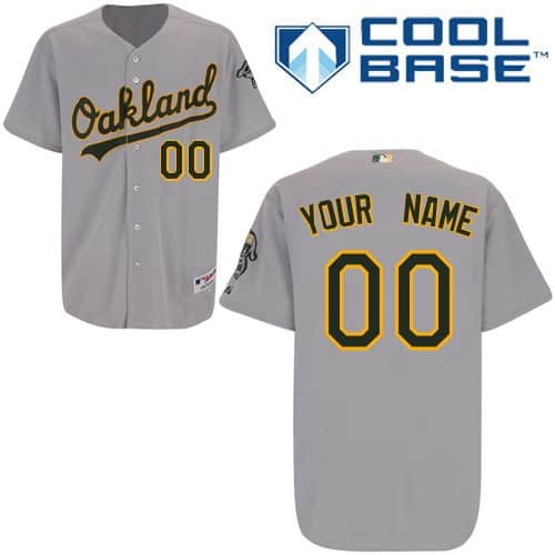 Oakland Athletics Customized Gray Cool Base Jersey