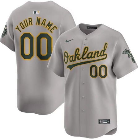 Oakland Athletics Customized Gray Limited Jersey