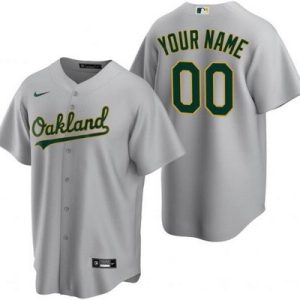 Oakland Athletics Customized Gray Nike Cool Base Jersey