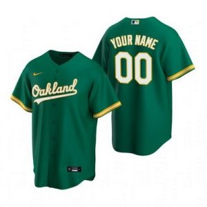 Oakland Athletics Customized Green Alternate 2020 Cool Base Jersey