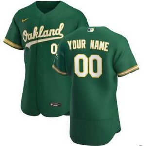 Oakland Athletics Customized Green Alternate 2020 FlexBase Jersey