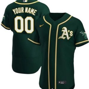 Oakland Athletics Customized Green Authentic Jersey