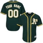 Oakland Athletics Customized Green Cool Base Jersey