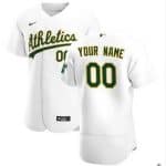 Oakland Athletics Customized White 2020 FlexBase Jersey