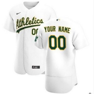 Oakland Athletics Customized White 2020 FlexBase Jersey