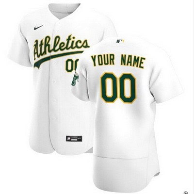 Oakland Athletics Customized White 2020 FlexBase Jersey