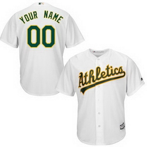 Oakland Athletics Customized White Cool Base Jersey