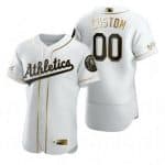 Oakland Athletics Customized White Gold 2020 FlexBase Jersey