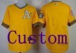 Oakland Athletics Customized Yellow 1968 Throwback Jersey