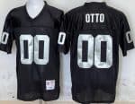 Oakland Raiders #00 Jim Otto Black 1980 Throwback Jersey