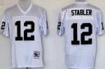 Oakland Raiders #12 Kenny Stabler White Throwback Jersey