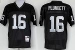 Oakland Raiders #16 Jim Plunkett Black Throwback Jersey